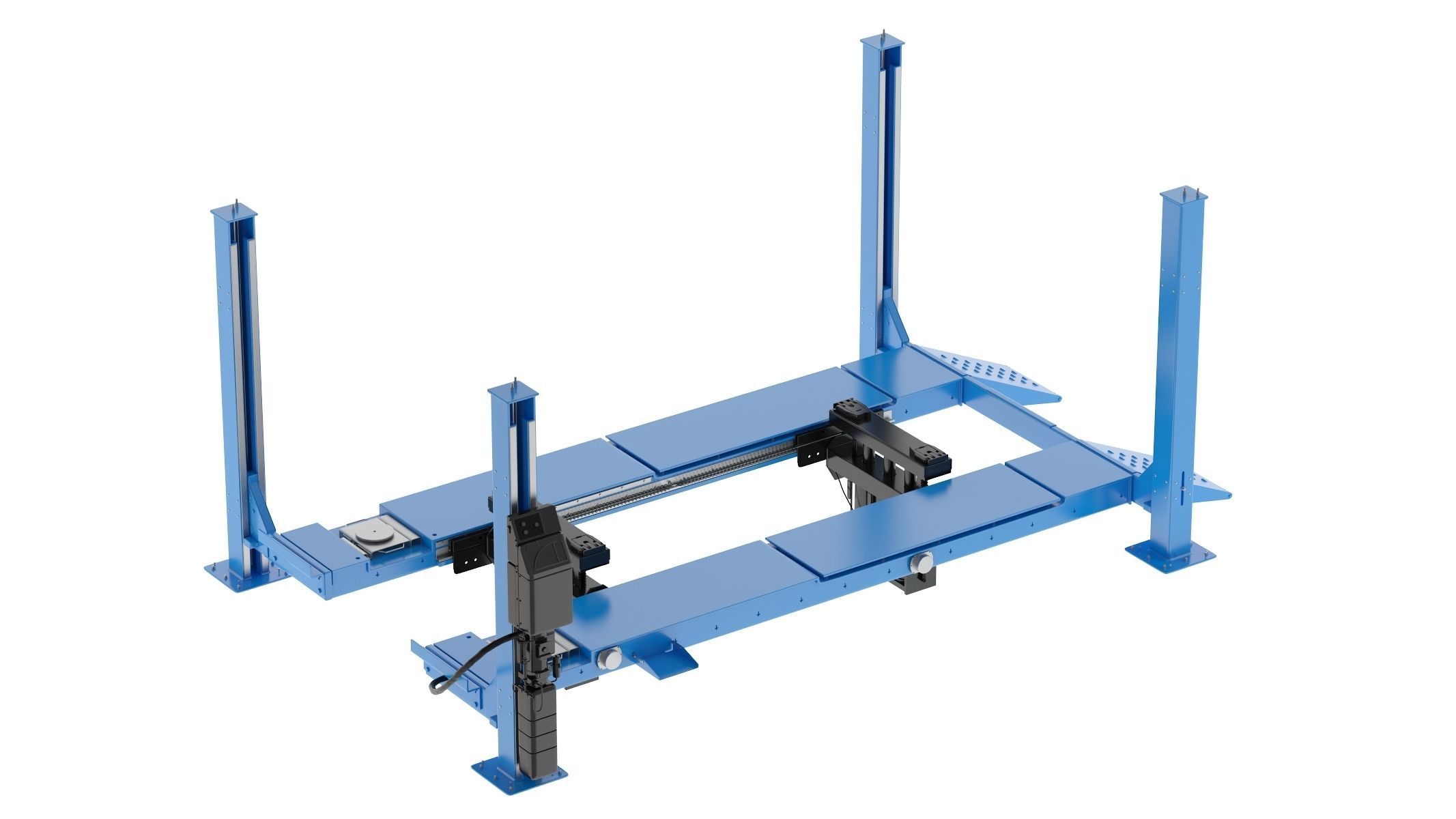 4 Post Car Lift Generic 3D model_1
