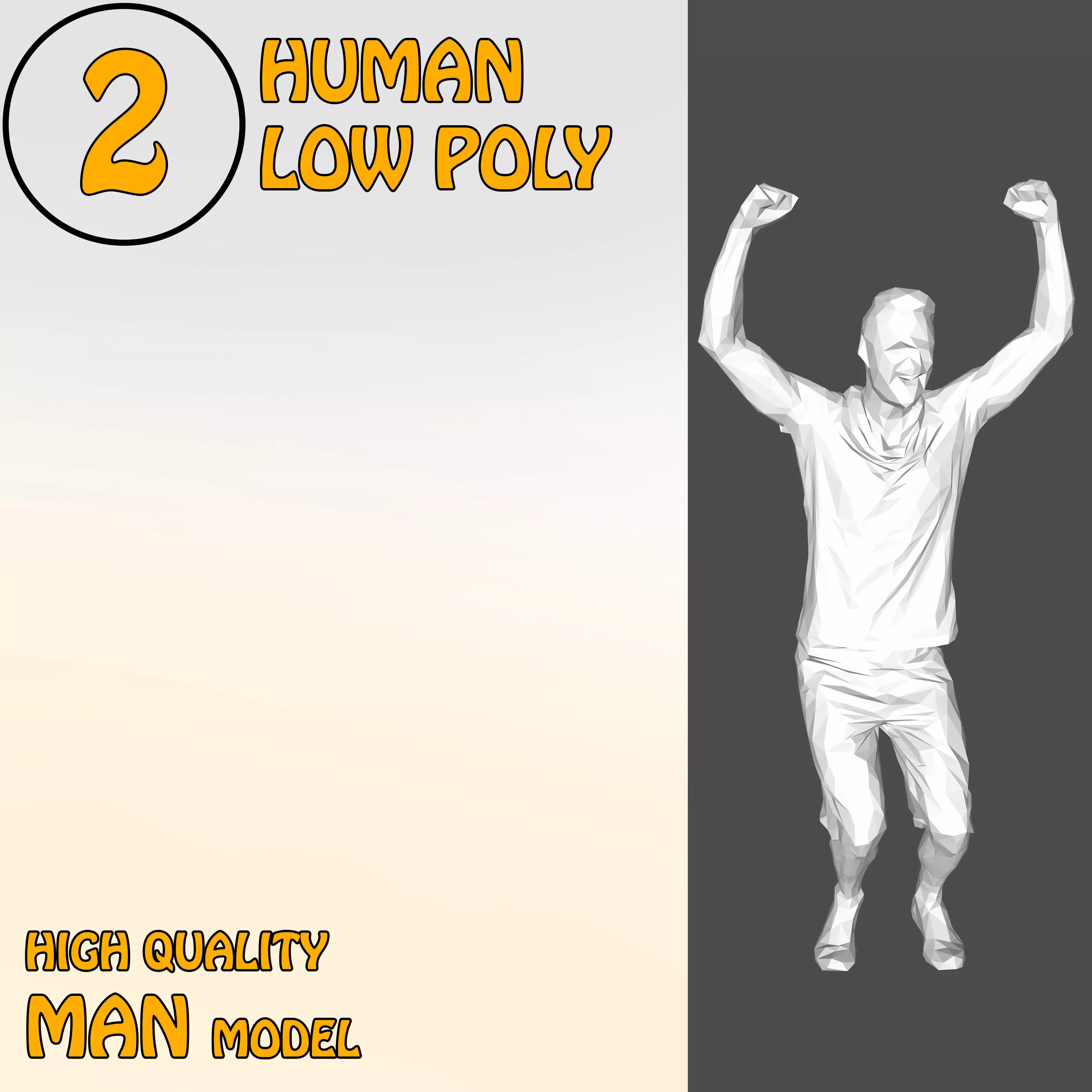 Low Poly People 2 Low-poly 3D model human Low-poly 3D model