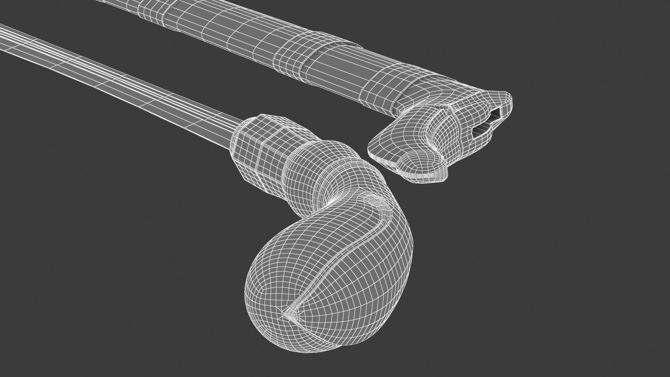 Badik Sword Low-poly 3D model_19