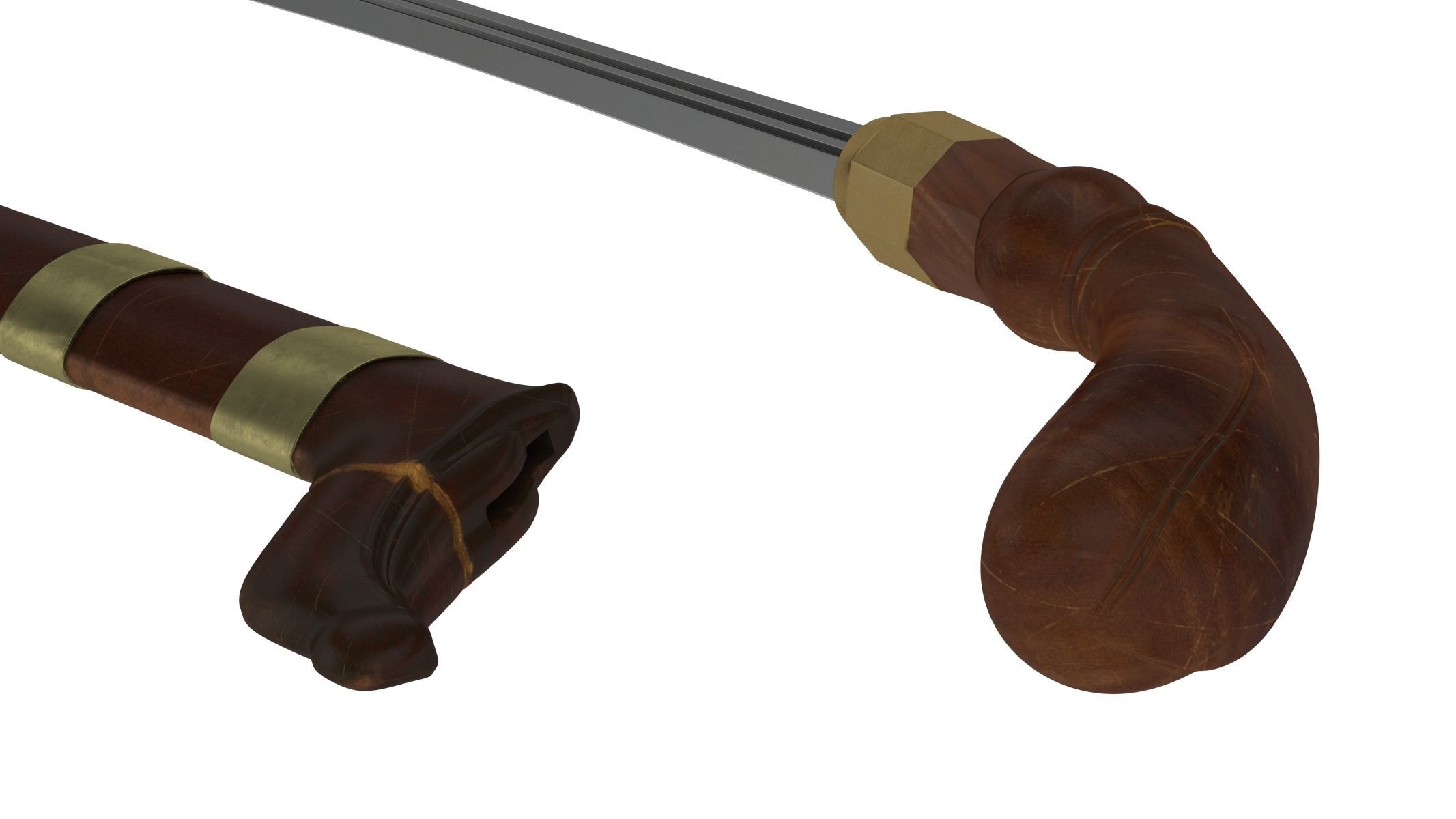 Badik Sword Low-poly 3D model_9