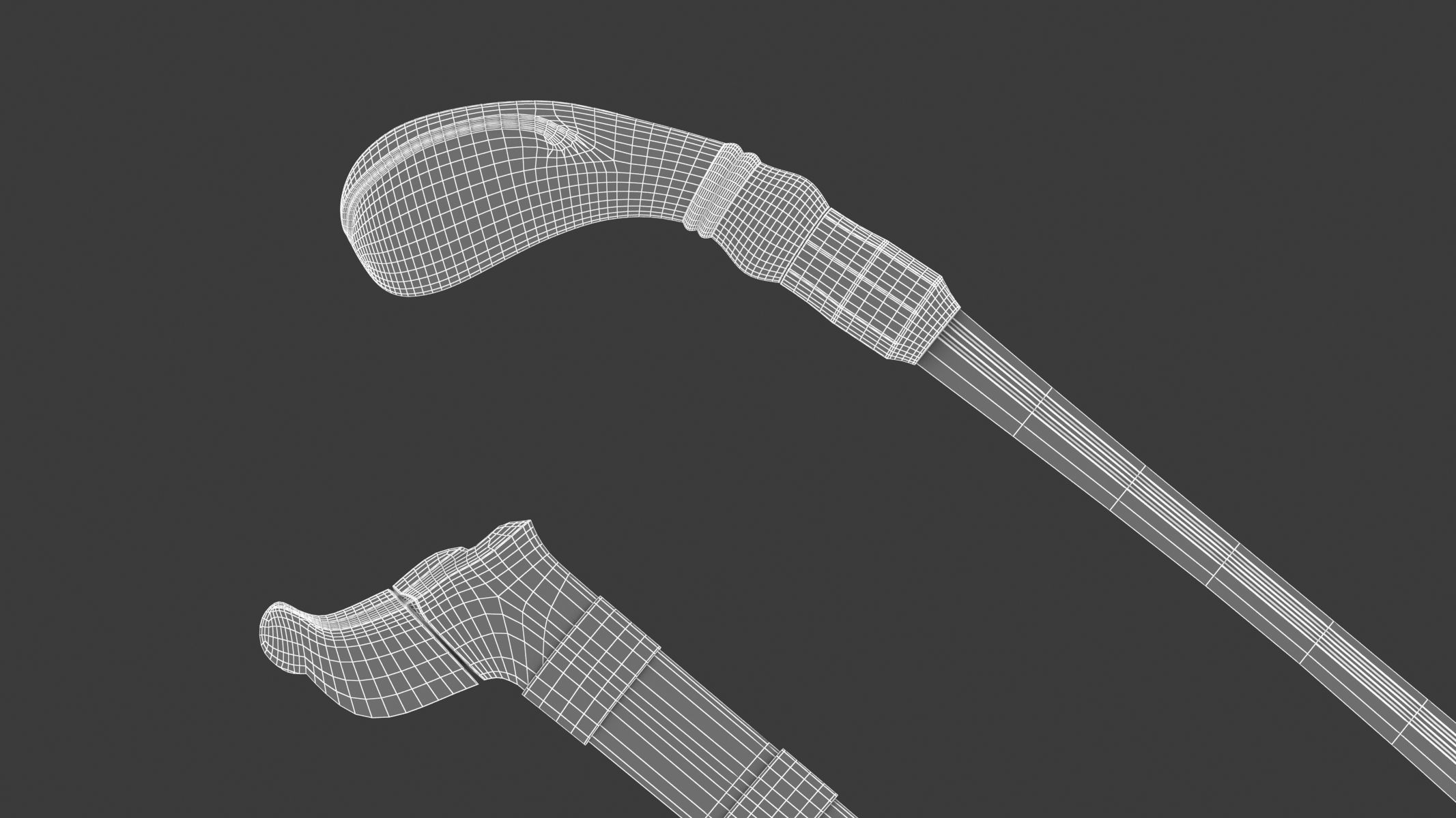 Badik Sword Low-poly 3D model_16