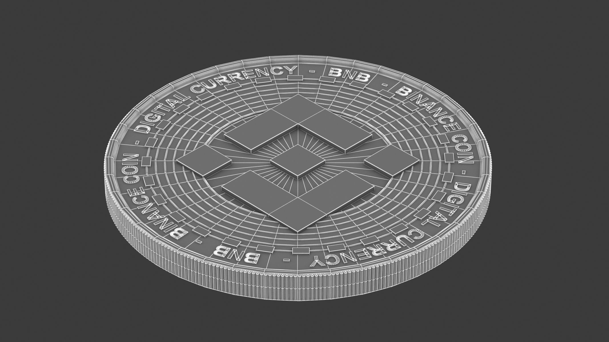 Binance Coin 3D model_7