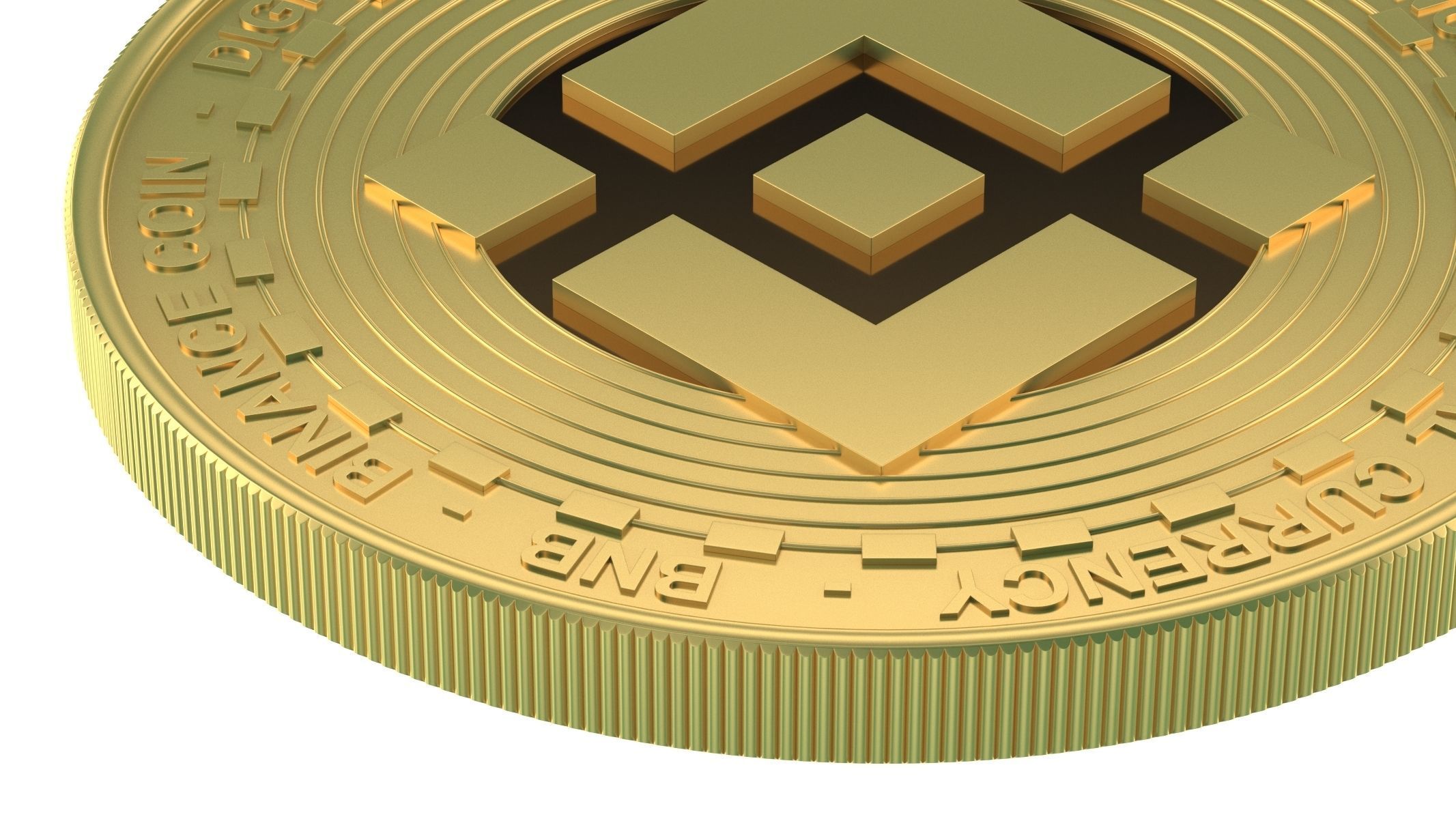 Binance Coin 3D model_3