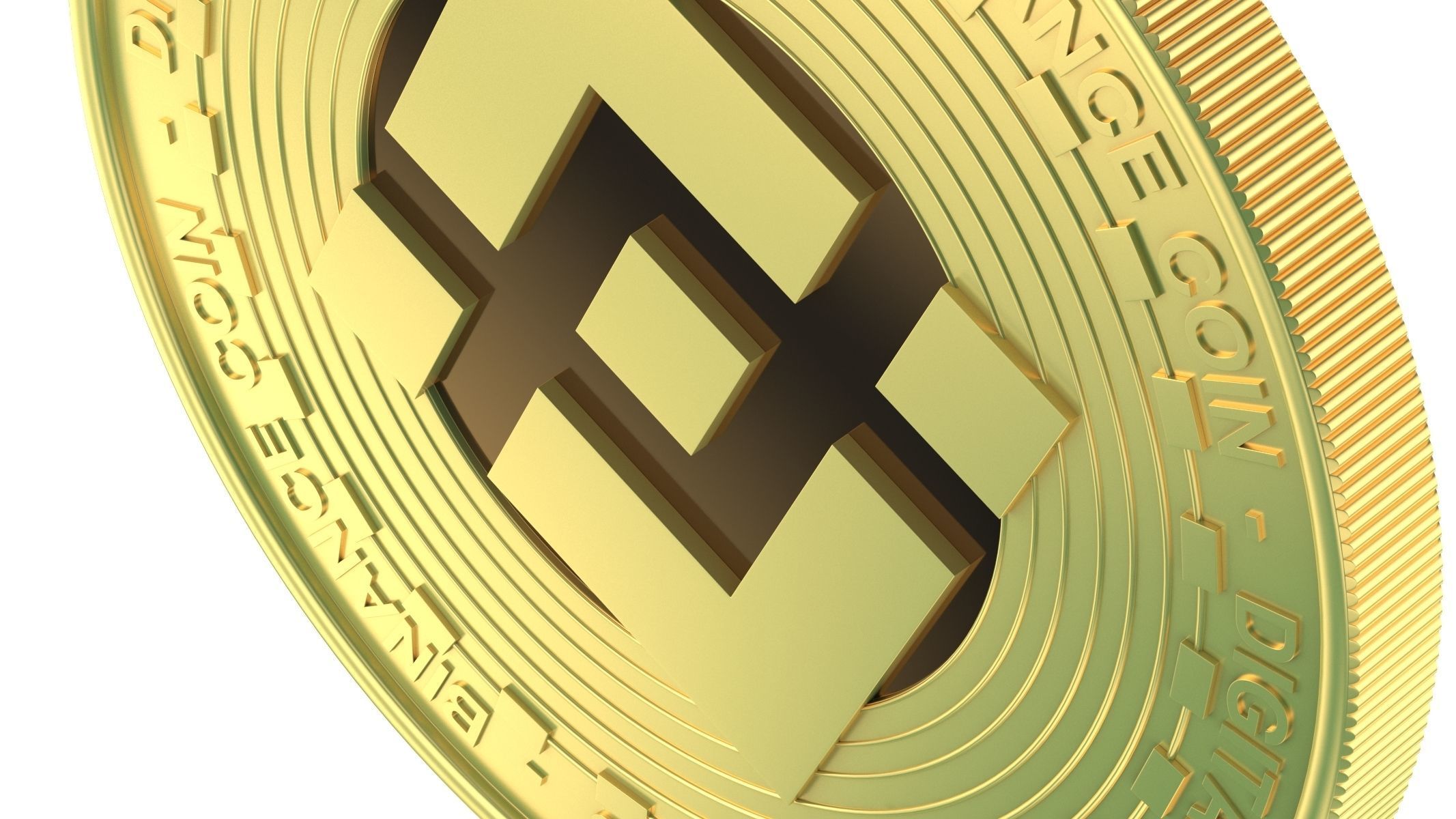 Binance Coin 3D model_4