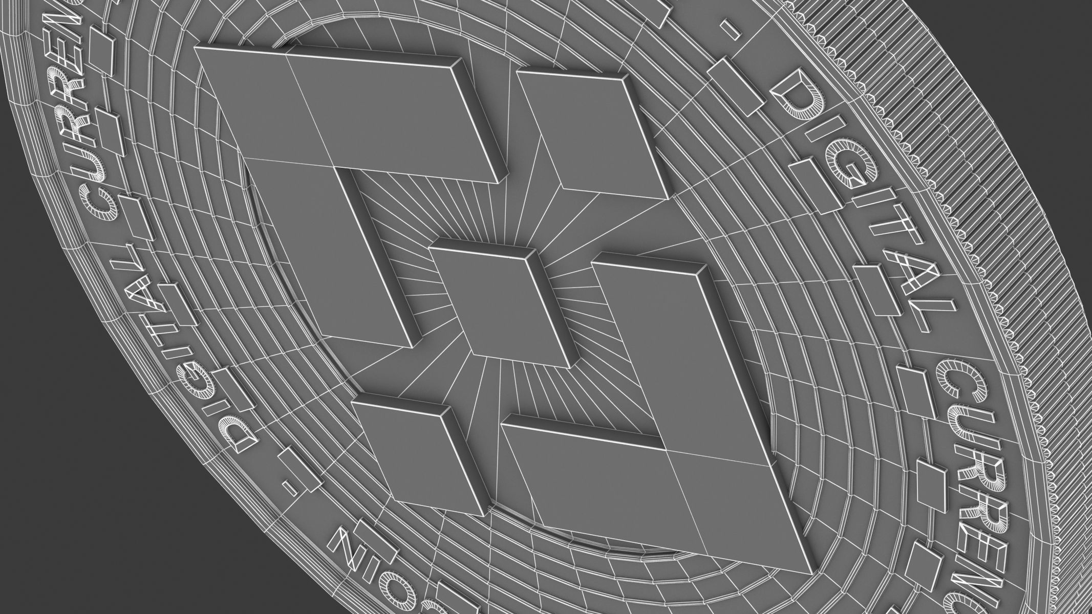 Binance Coin 3D model_9