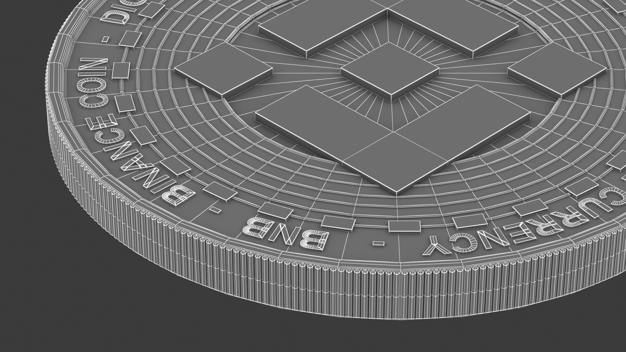 Binance Coin 3D model_8