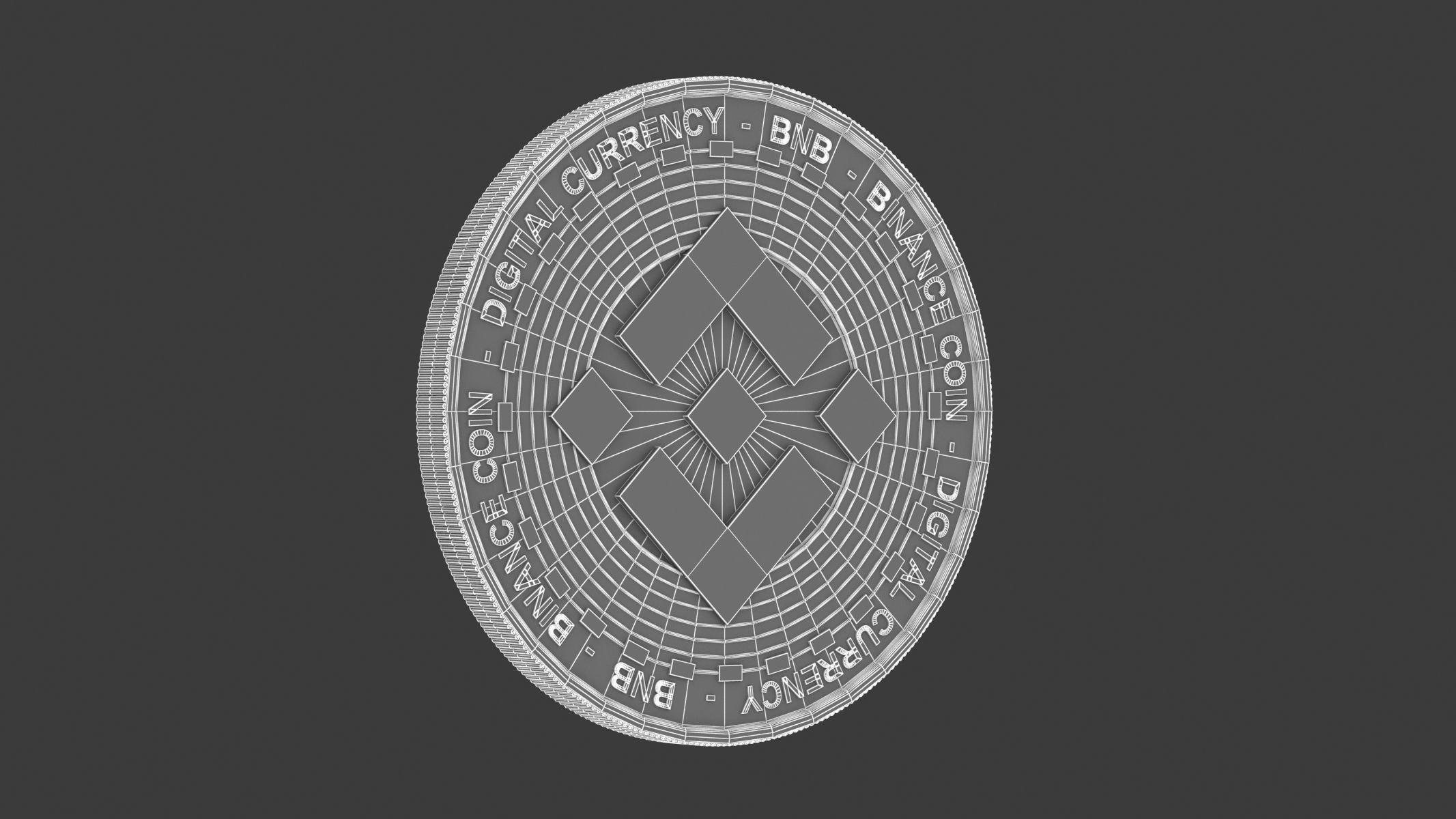 Binance Coin 3D model_5