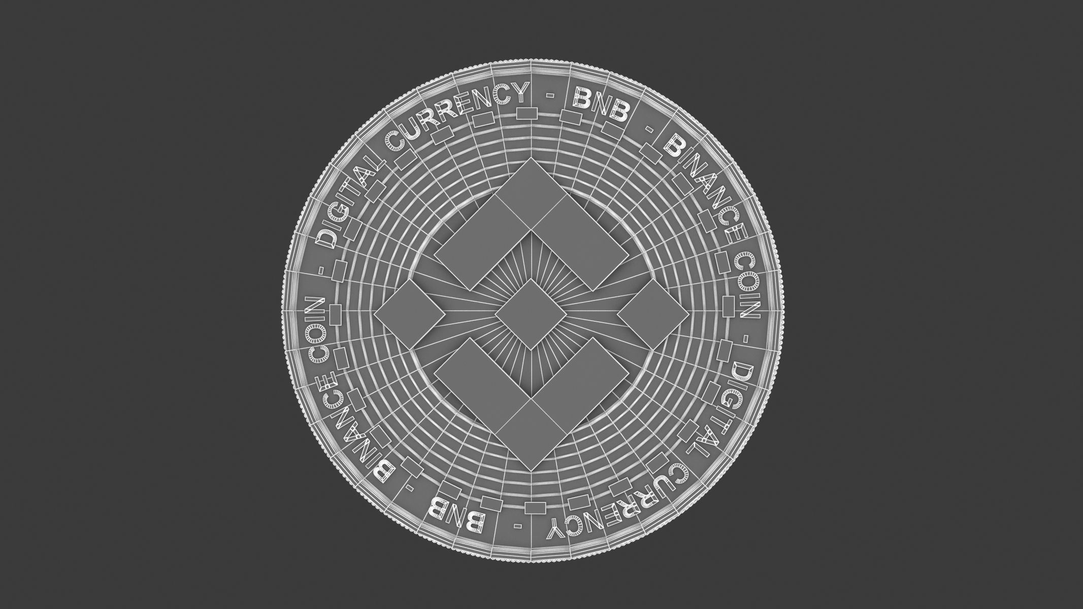 Binance Coin 3D model_6