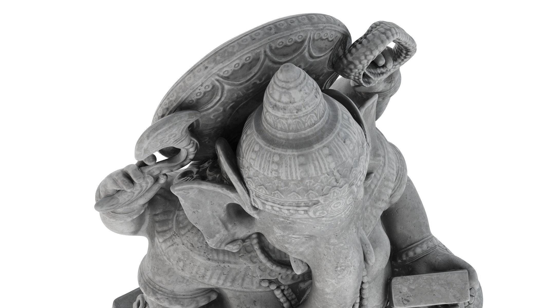 Ganesha Statue Low-poly 3D model_9