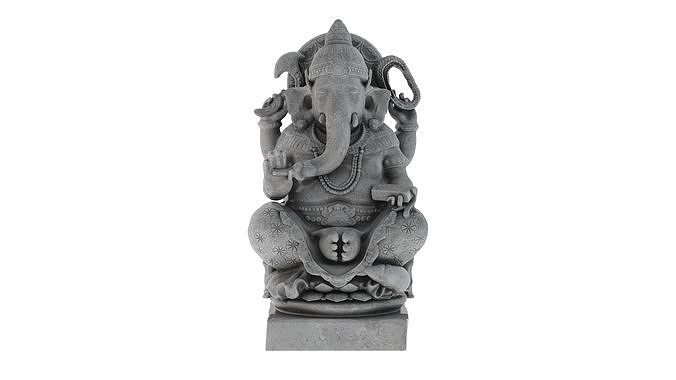 Ganesha Statue Low-poly 3D model