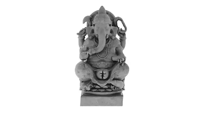 Ganesha Statue Low-poly 3D model