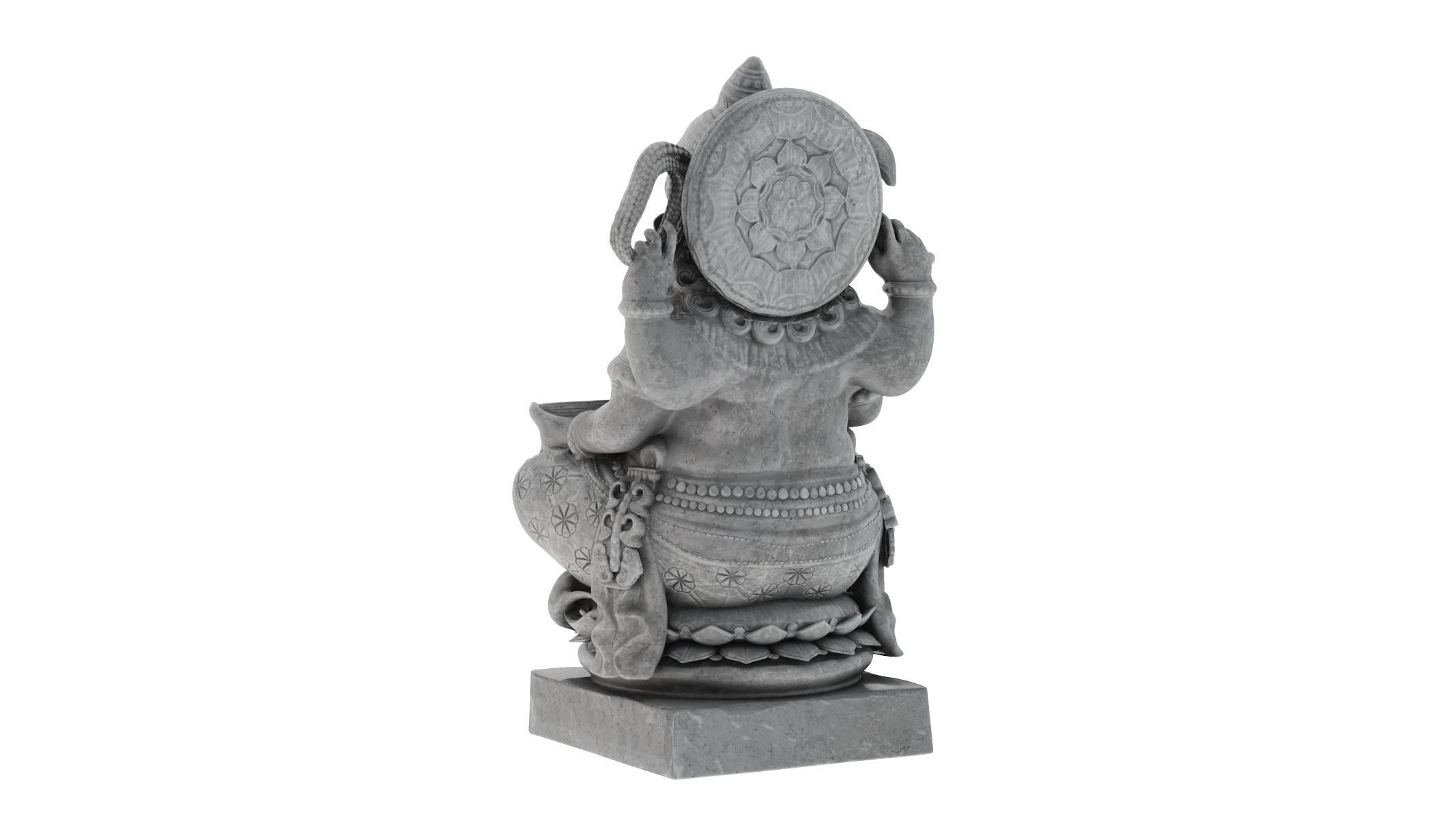 Ganesha Statue Low-poly 3D model_3