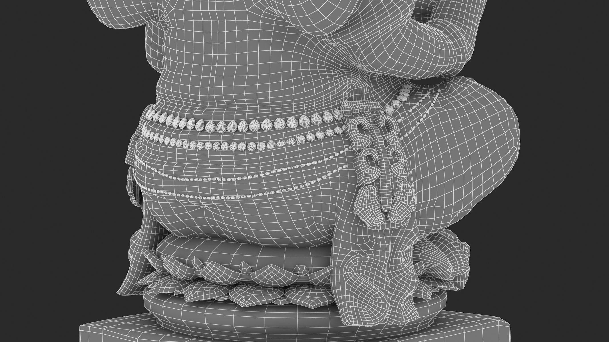 Ganesha Statue Low-poly 3D model_17