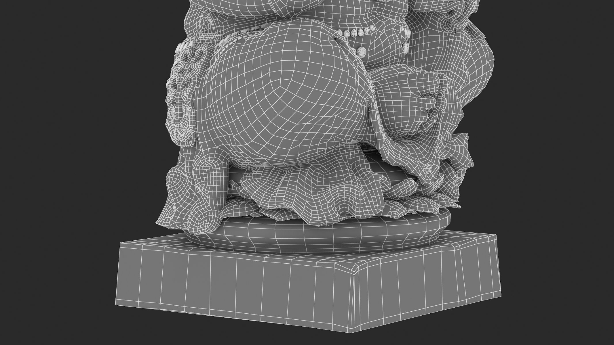 Ganesha Statue Low-poly 3D model_16