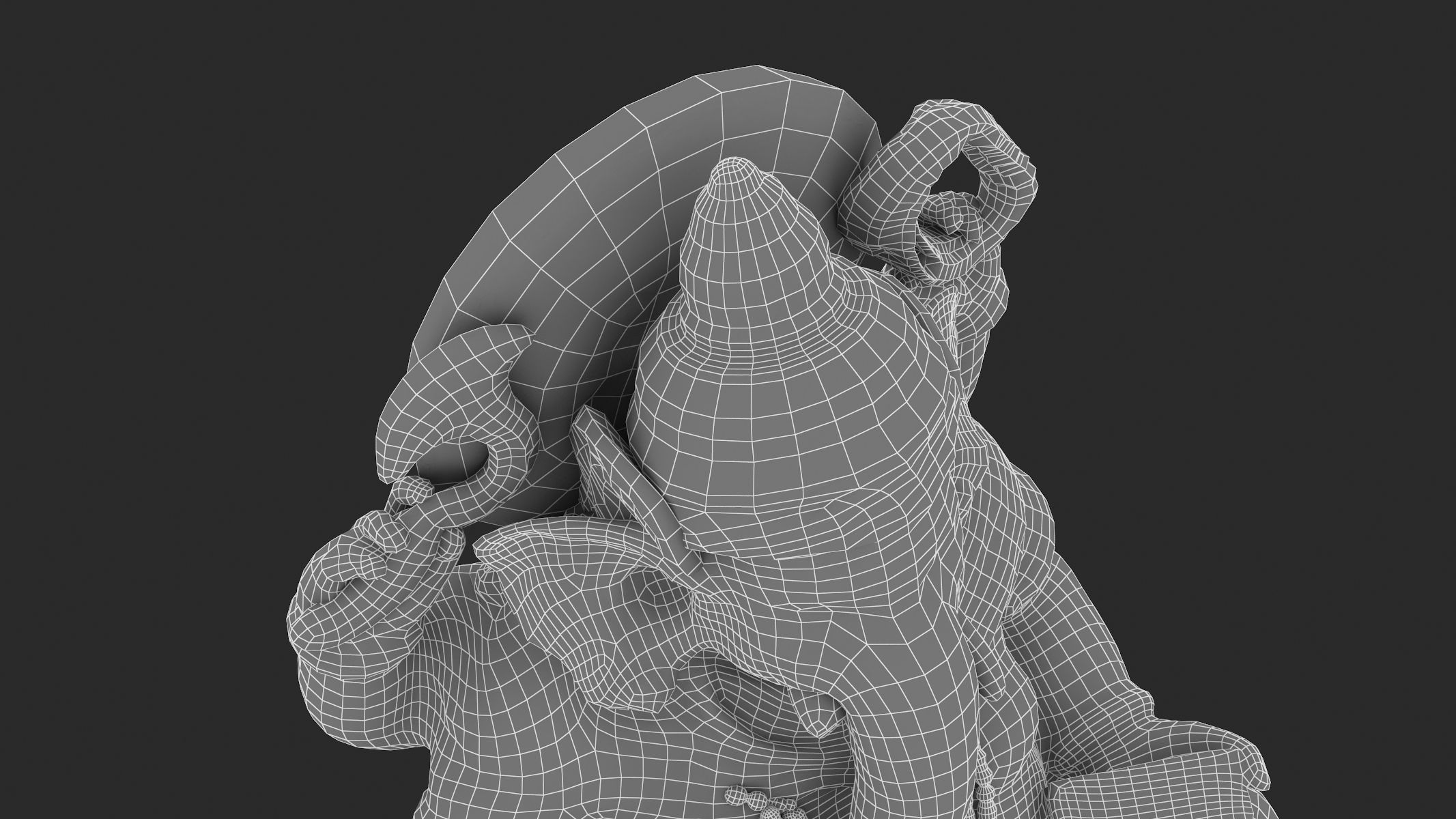 Ganesha Statue Low-poly 3D model_19