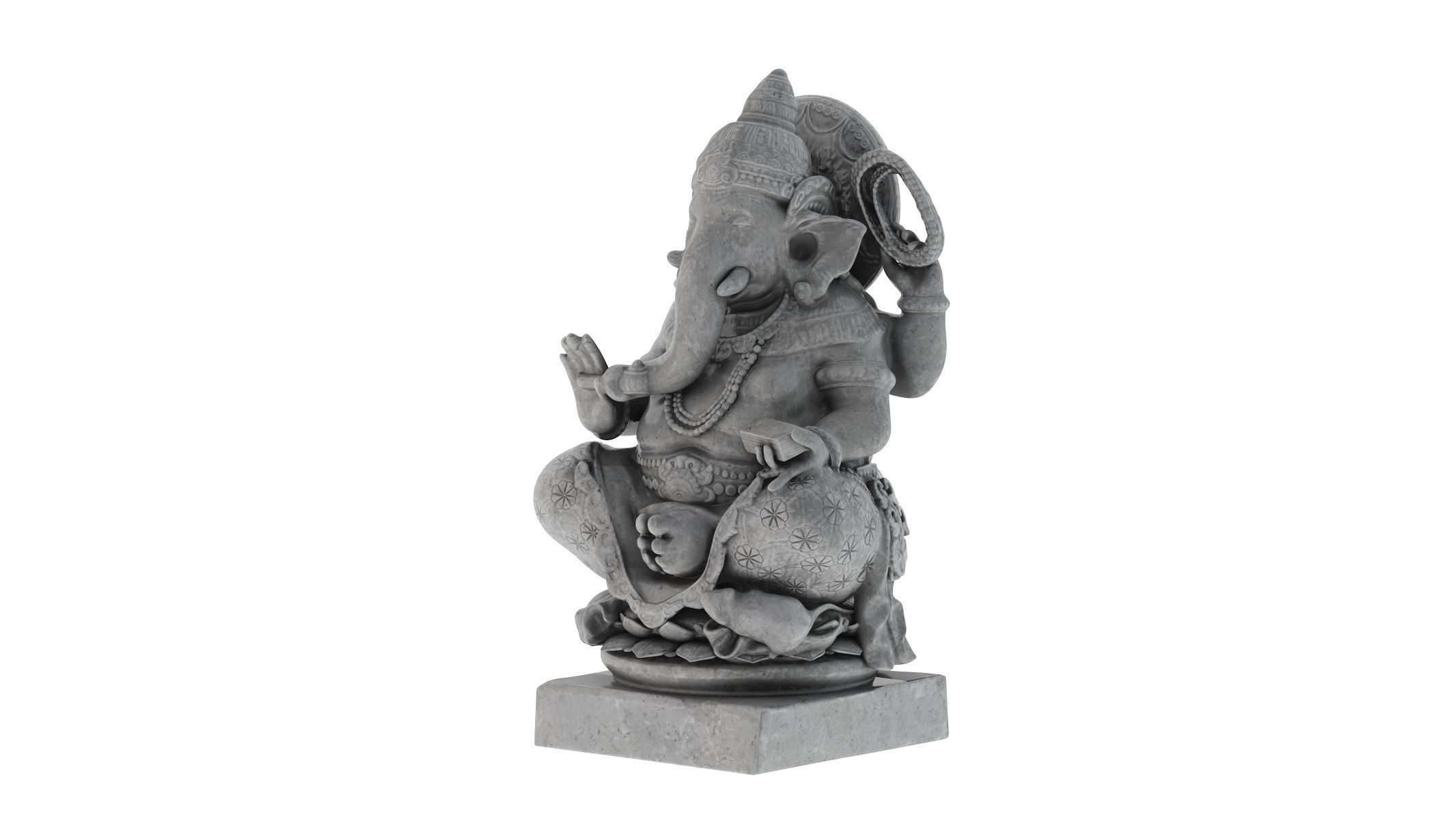 Ganesha Statue Low-poly 3D model_4