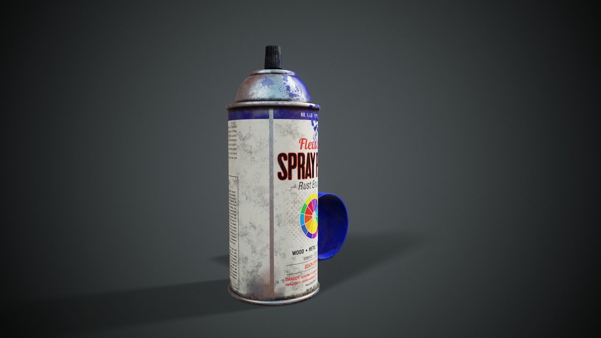 Retro Spray Can - Tutorial Included Low-poly 3D model_4