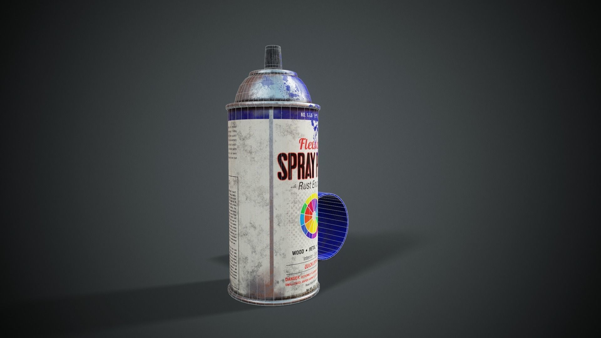 Retro Spray Can - Tutorial Included Low-poly 3D model_5