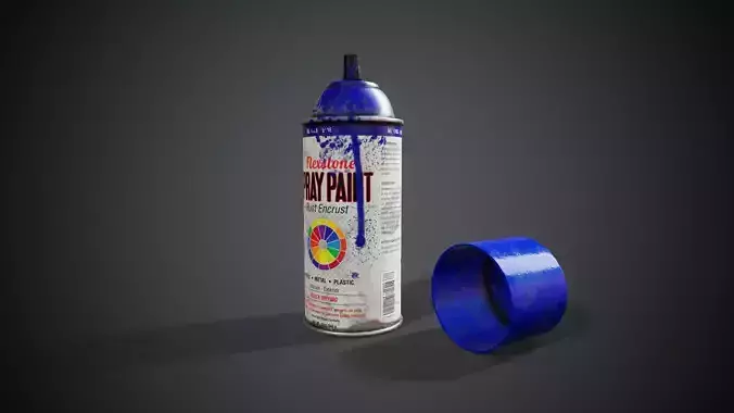 Retro Spray Can - Tutorial Included Low-poly 3D model