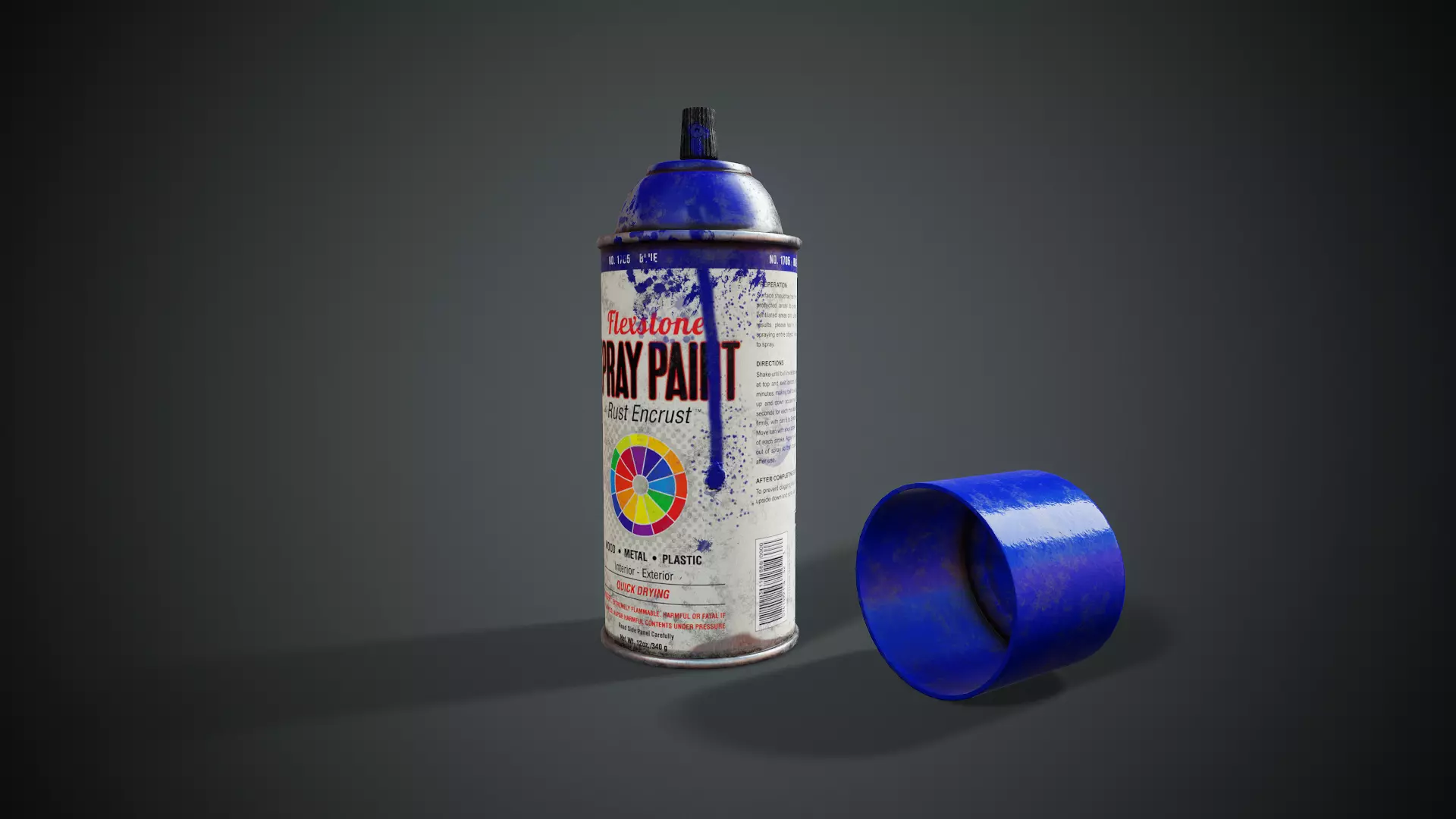 Retro Spray Can - Tutorial Included Low-poly 3D model_0