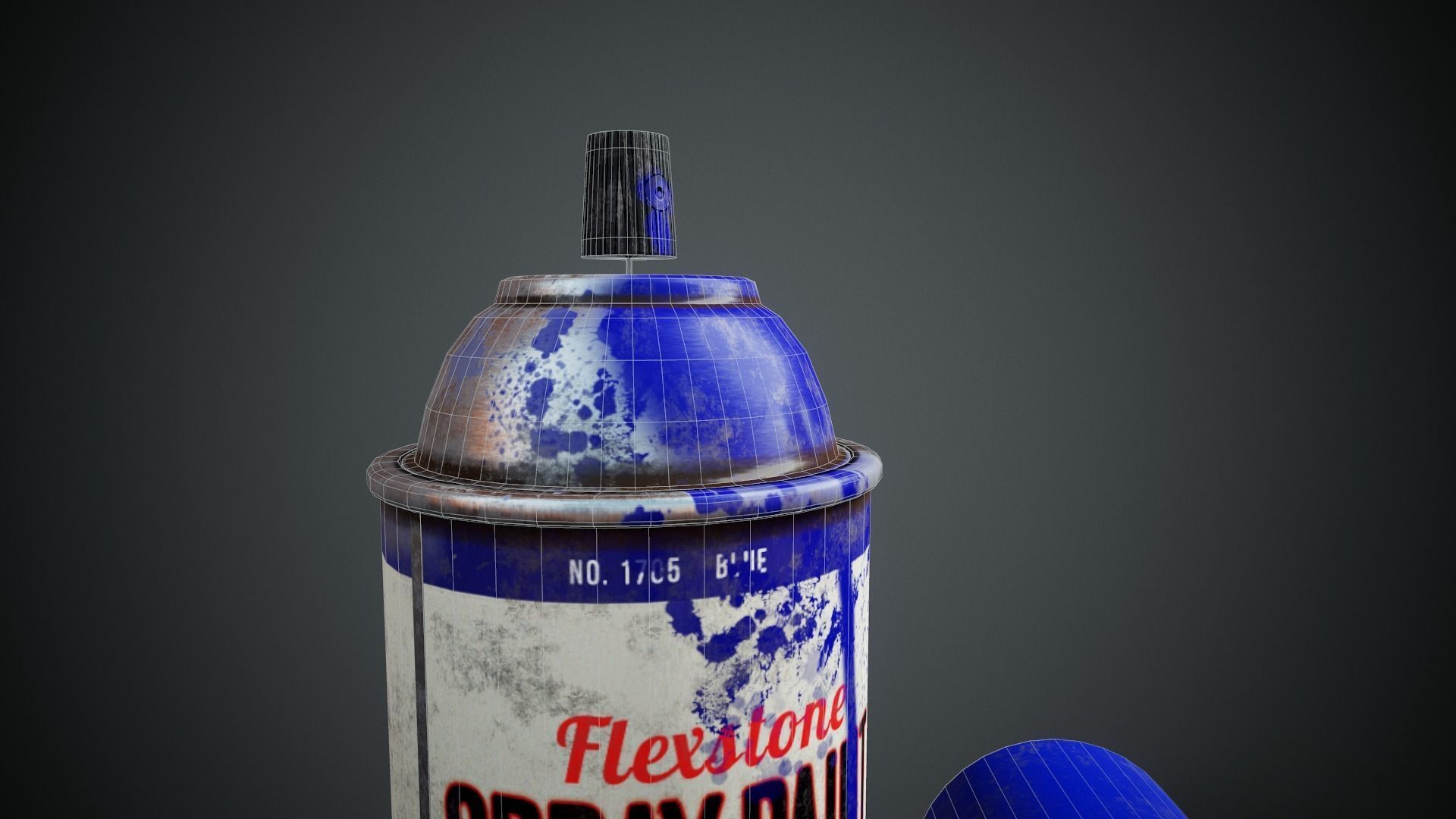 Retro Spray Can - Tutorial Included Low-poly 3D model_13