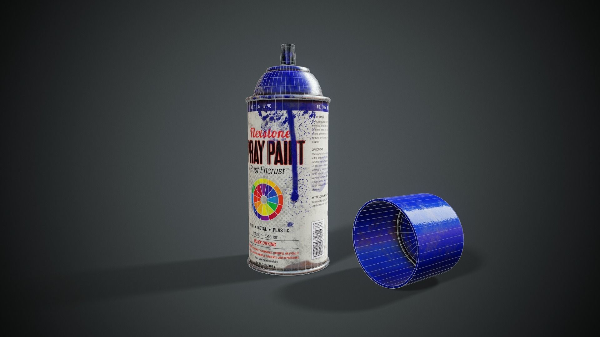 Retro Spray Can - Tutorial Included Low-poly 3D model_3