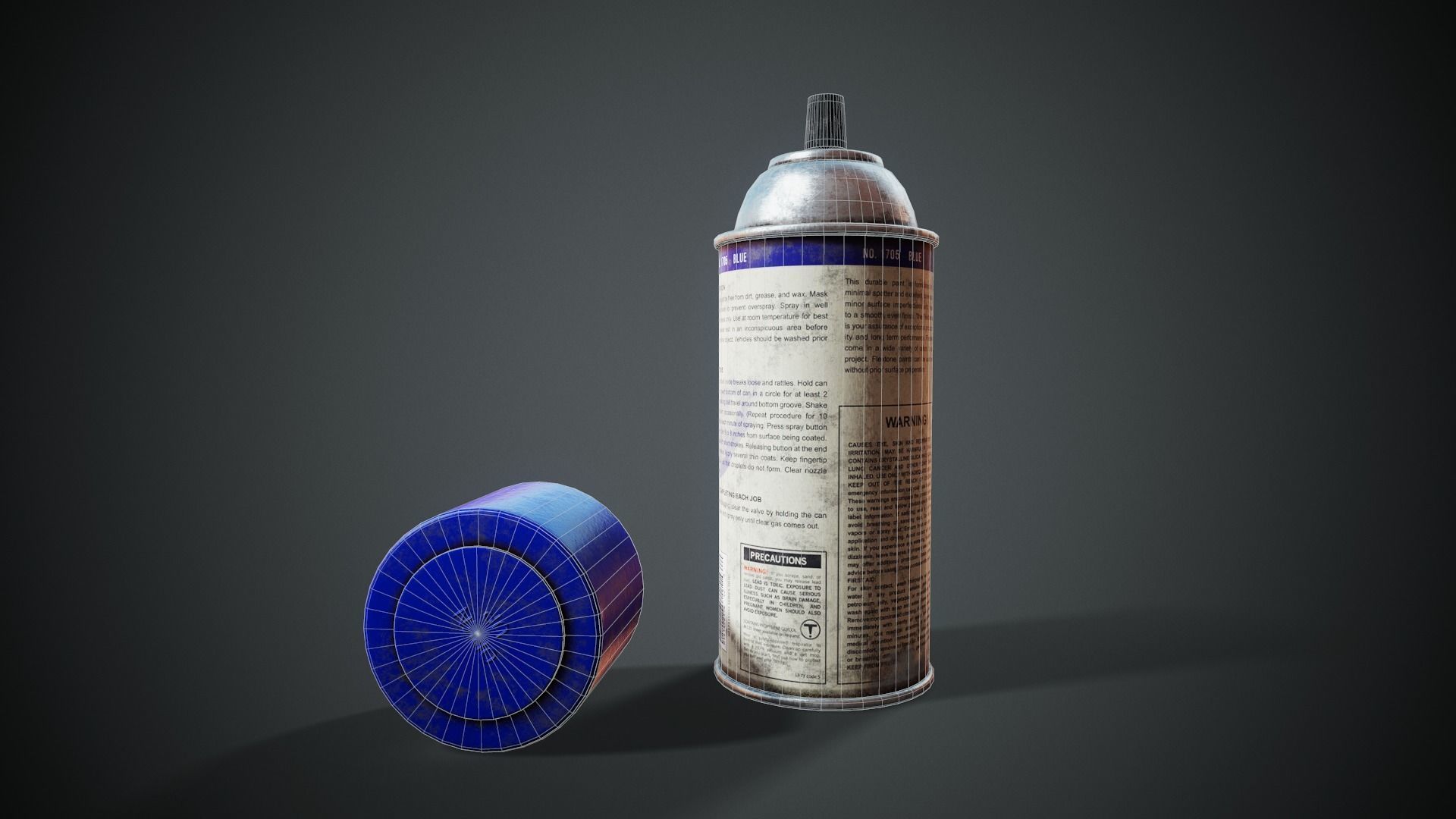 Retro Spray Can - Tutorial Included Low-poly 3D model_7