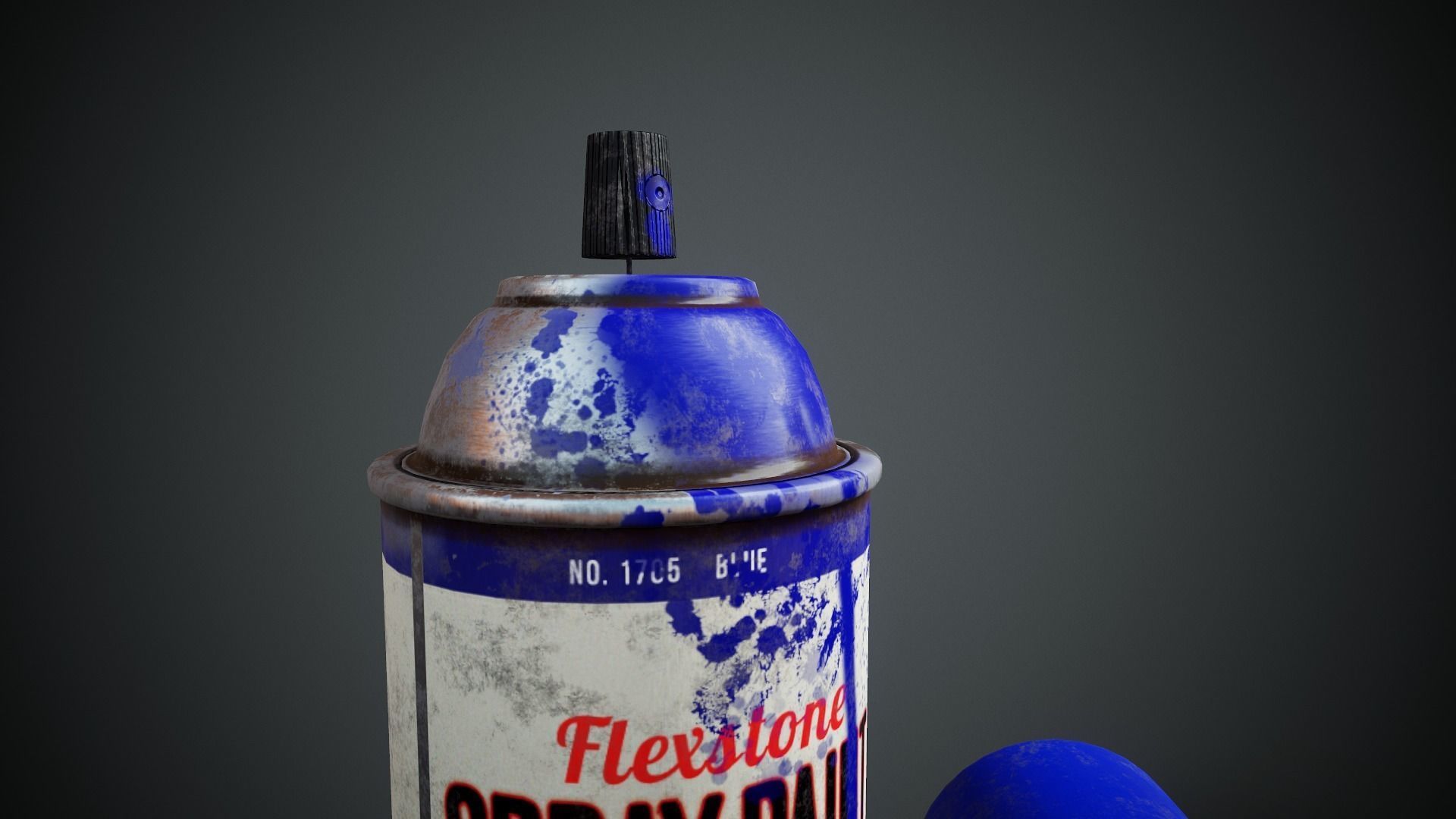 Retro Spray Can - Tutorial Included Low-poly 3D model_12