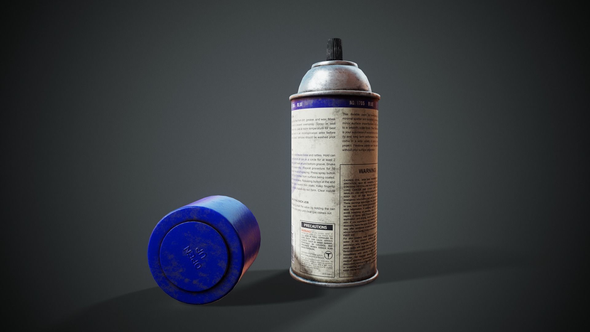 Retro Spray Can - Tutorial Included Low-poly 3D model_6