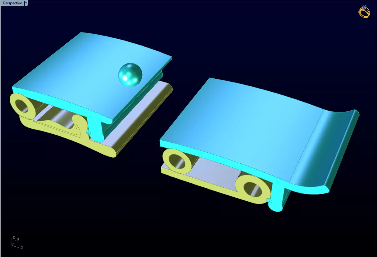 Bracelet lock - Jewelry lock - N422 3D print model_0