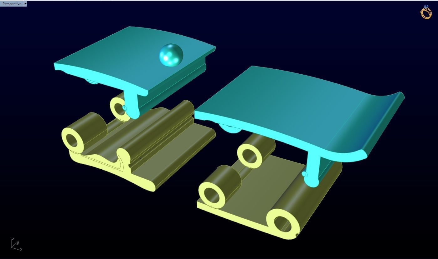 Bracelet lock - Jewelry lock - N422 3D print model_2