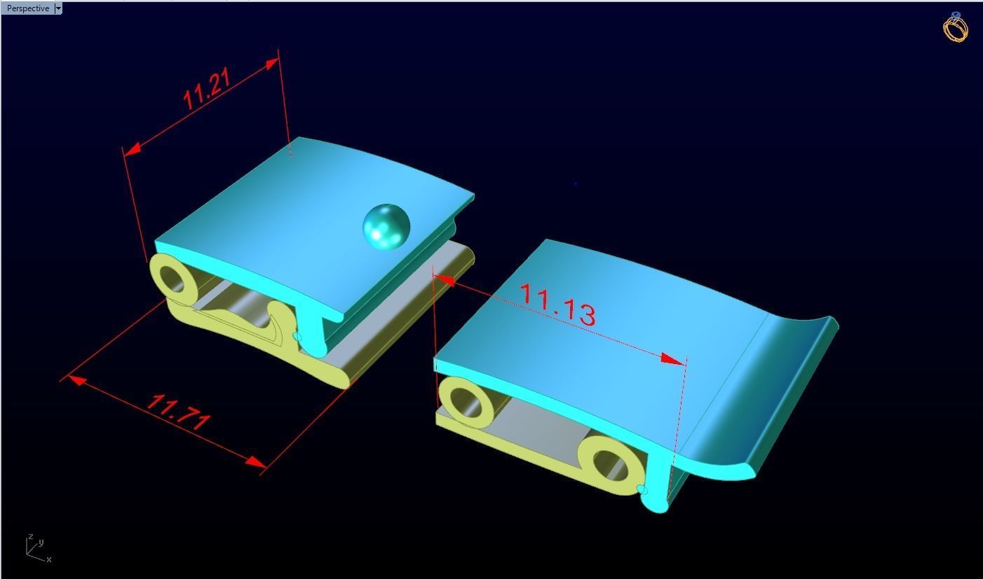 Bracelet lock - Jewelry lock - N422 3D print model_1