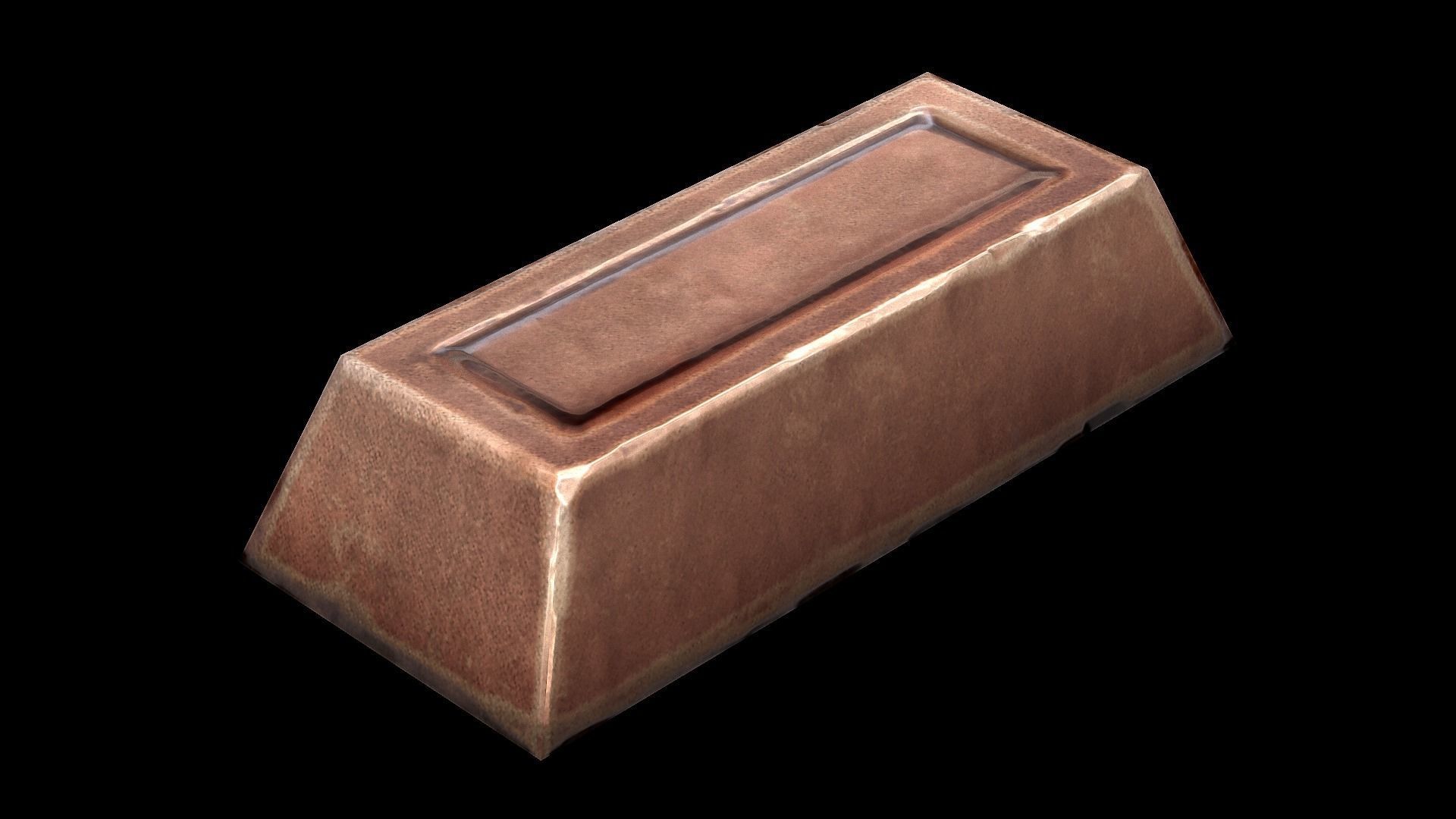Copper Ingot  Low-poly 3D model_2