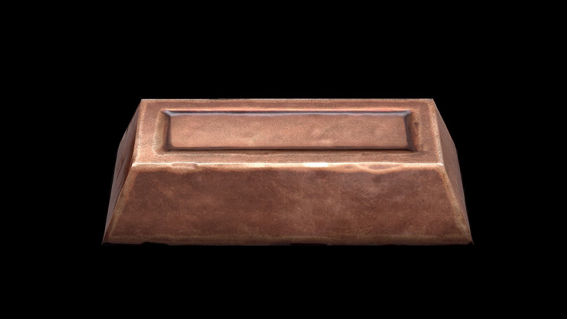 Copper Ingot  Low-poly 3D model_3