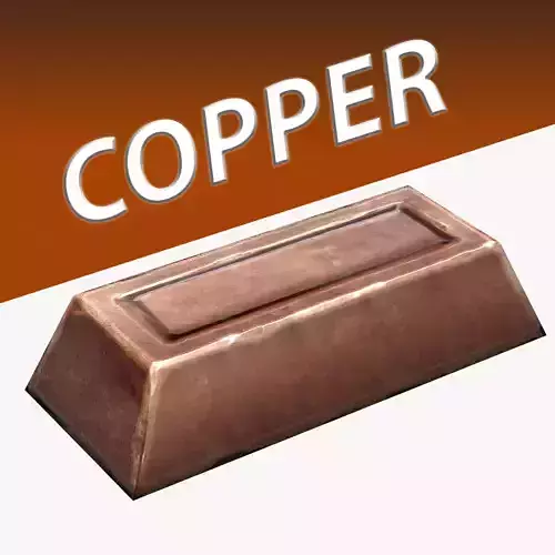 Copper Ingot  Low-poly 3D model Copper Ingot  Low-poly 3D model