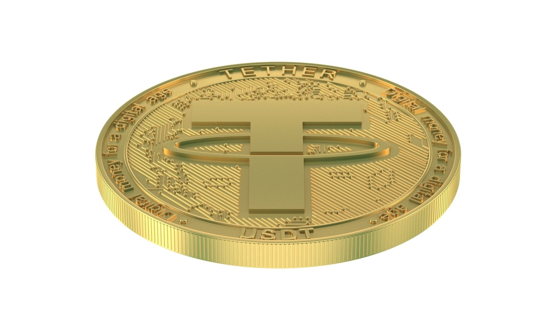 Tether Coin 3D model_2