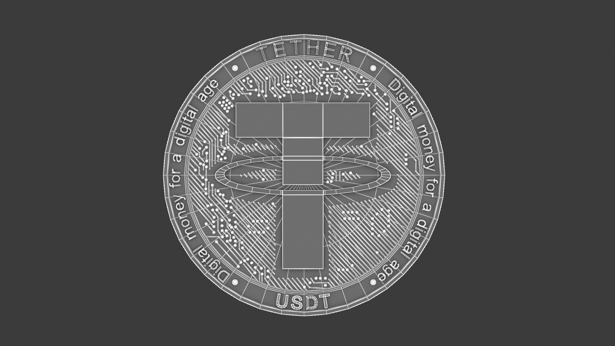 Tether Coin 3D model_6