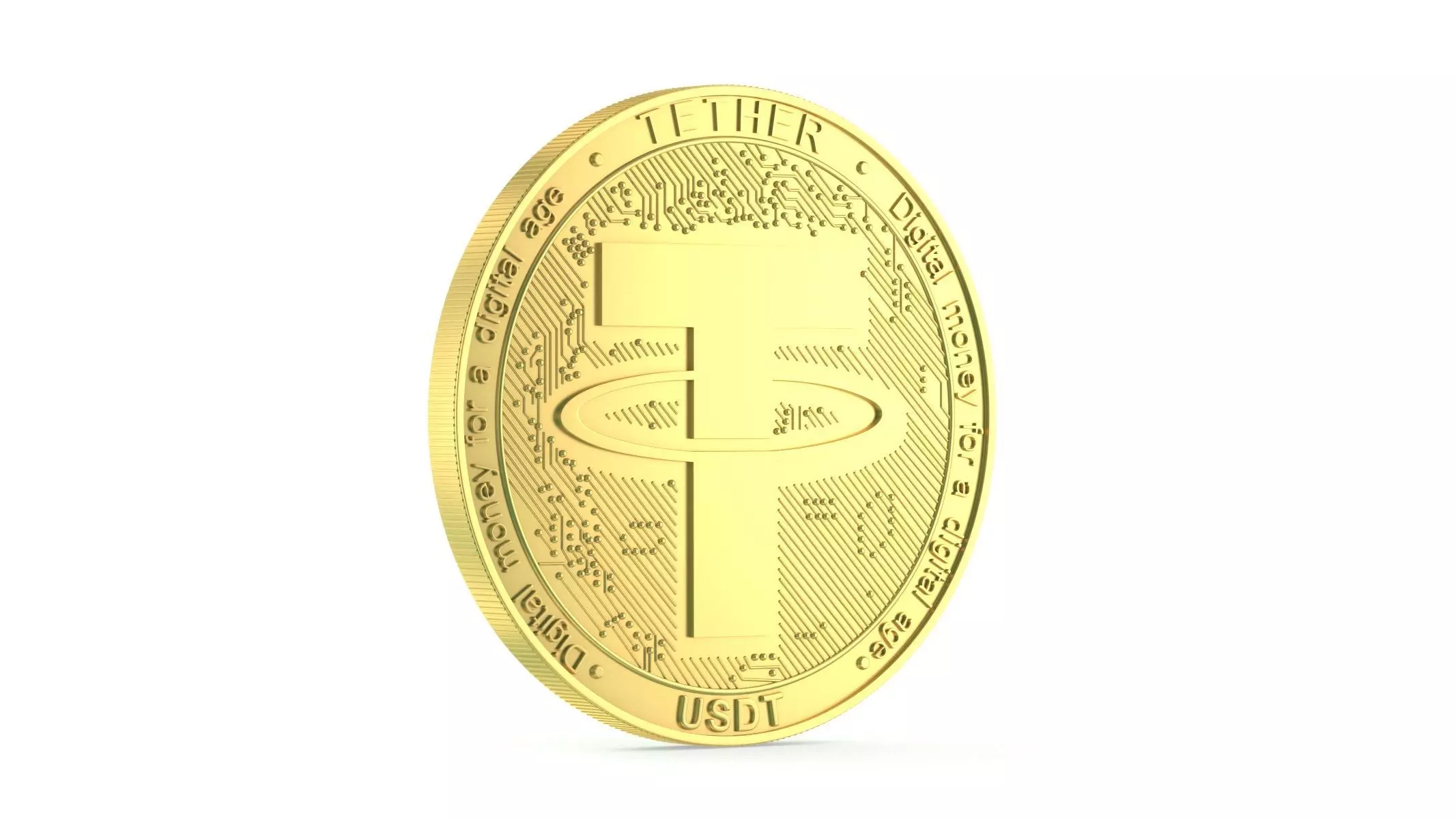 Tether Coin 3D model_0