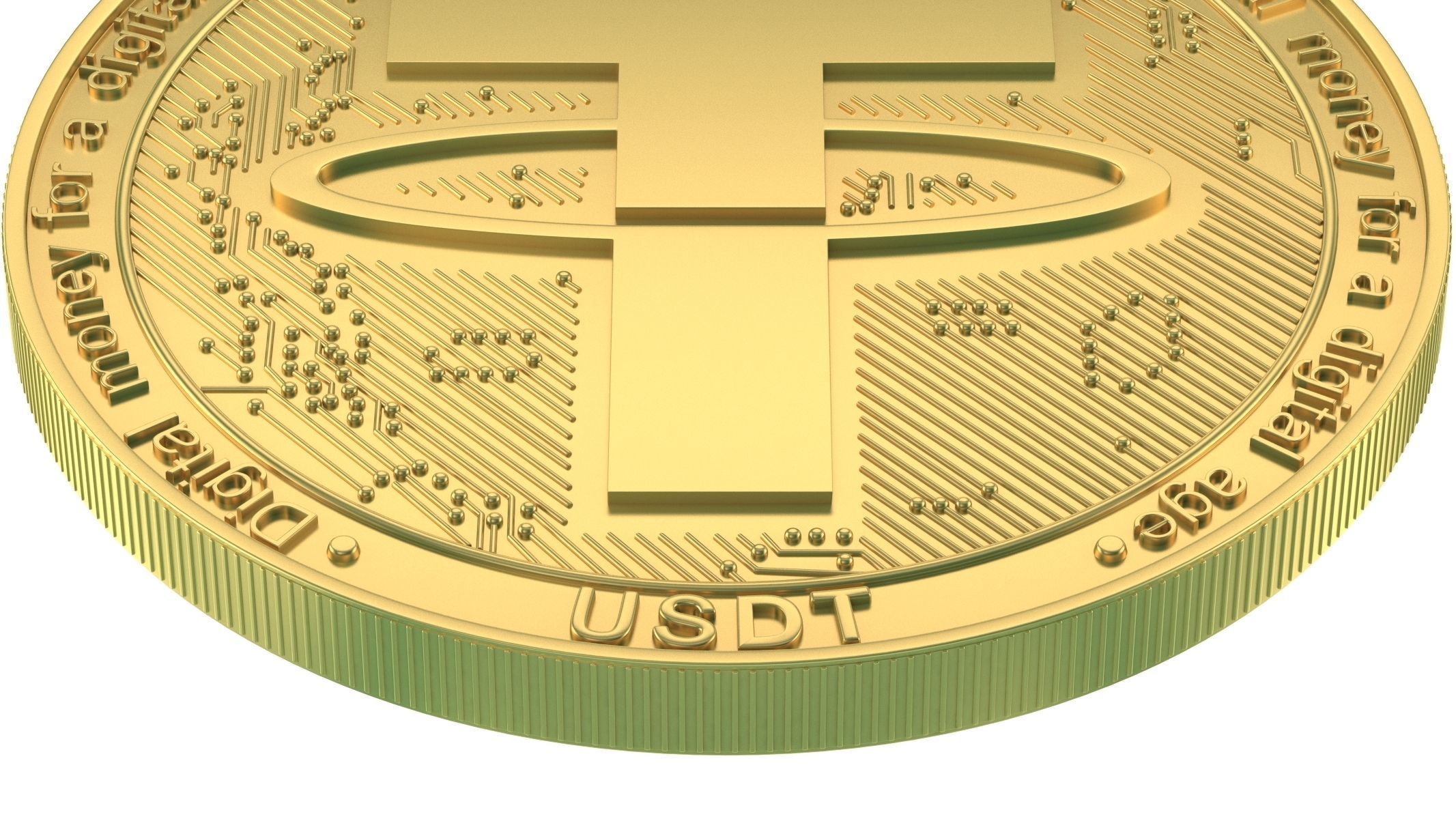 Tether Coin 3D model_3