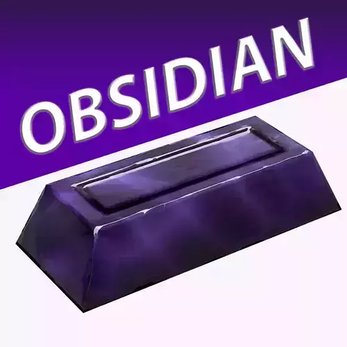 Obsidian Ingot Low-poly 3D model