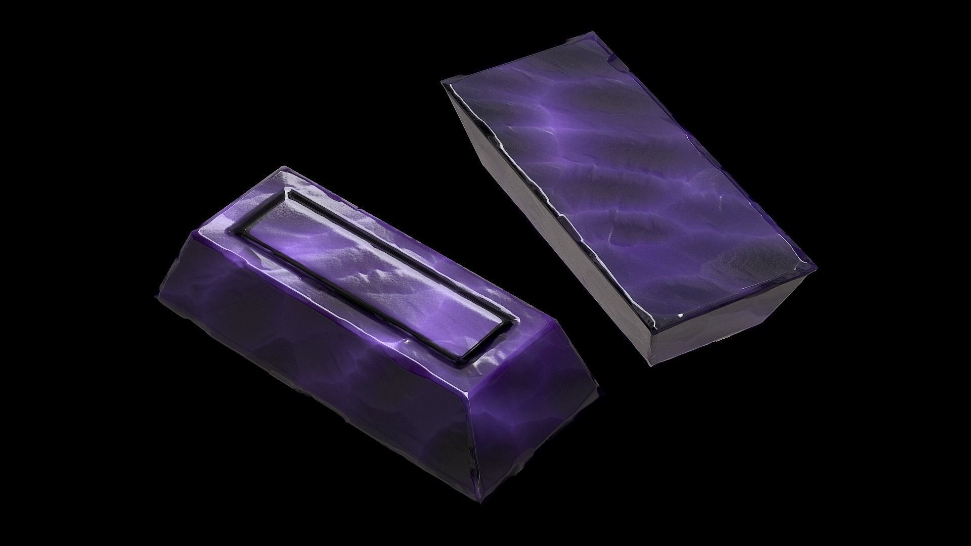 Obsidian Ingot Low-poly 3D model_6