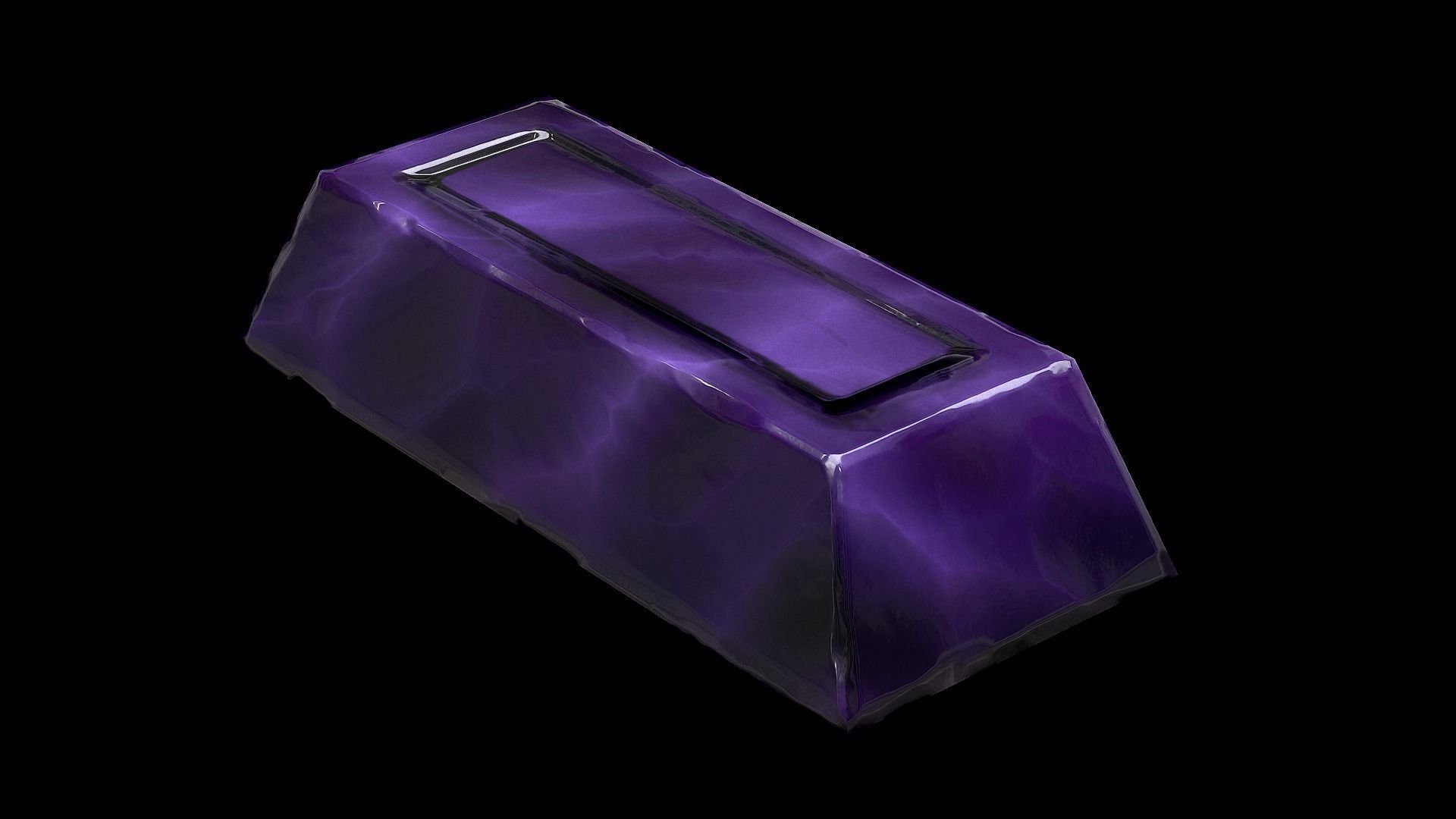 Obsidian Ingot Low-poly 3D model_1