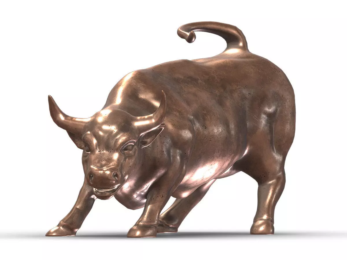 Wall Street Bull Low Poly PBR Realistic Low-poly 3D model_0