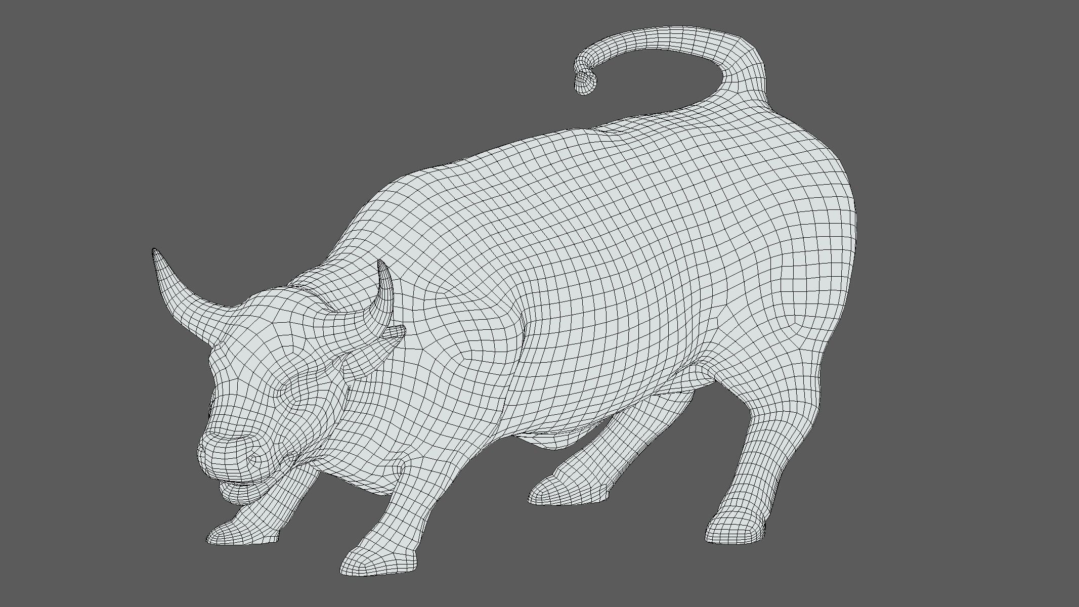 Wall Street Bull Low Poly PBR Realistic Low-poly 3D model_2