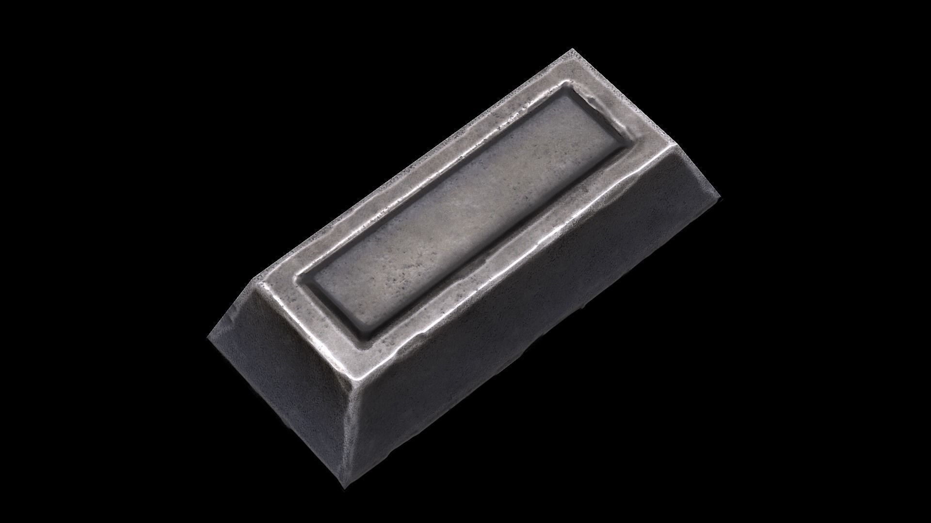 Steel Ingot Low-poly 3D model_5