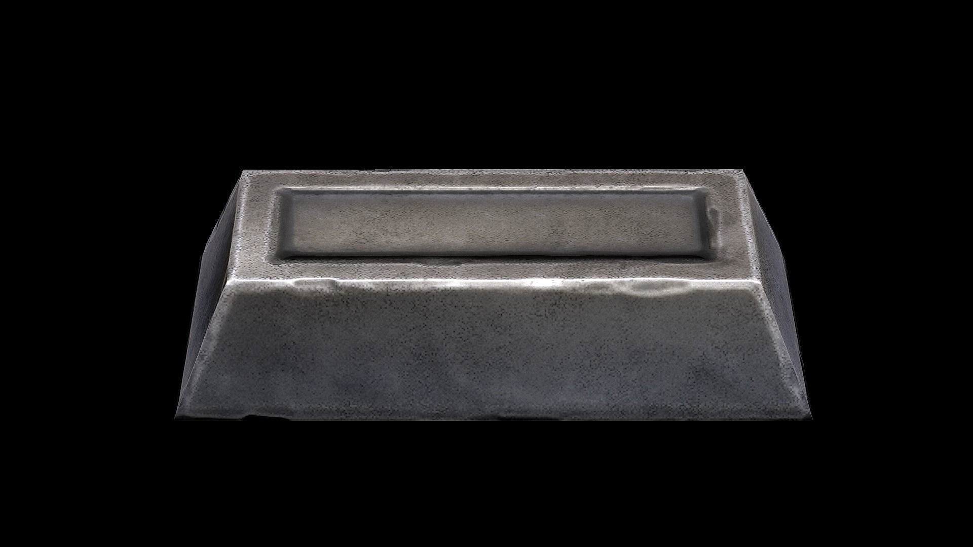 Steel Ingot Low-poly 3D model_2
