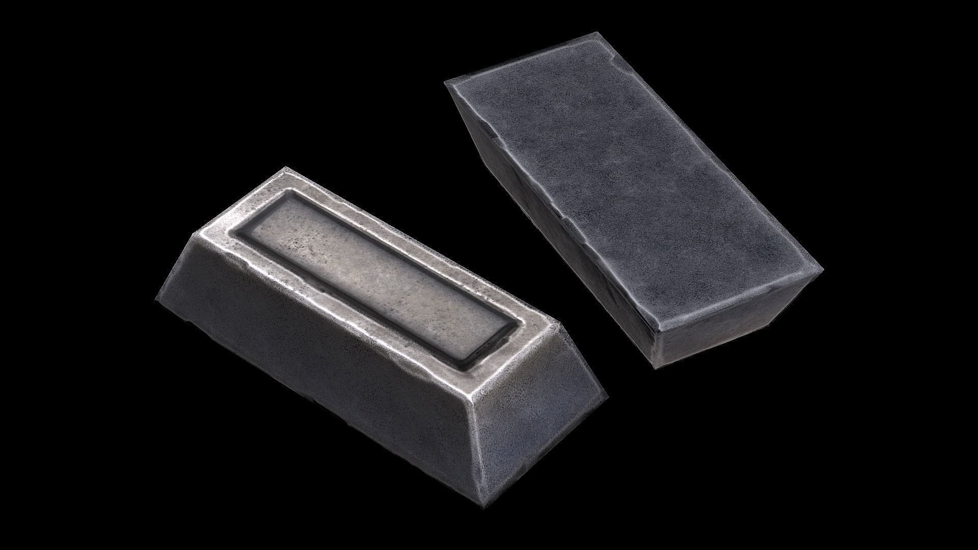 Steel Ingot Low-poly 3D model_6