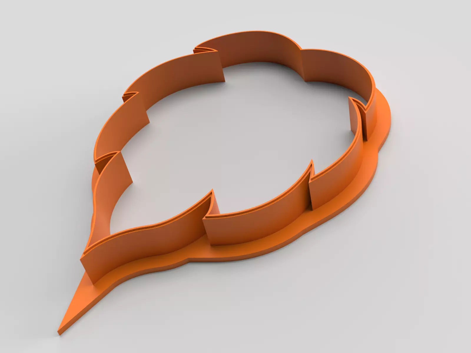 Cookie cutter - Leaf 3D print model_0