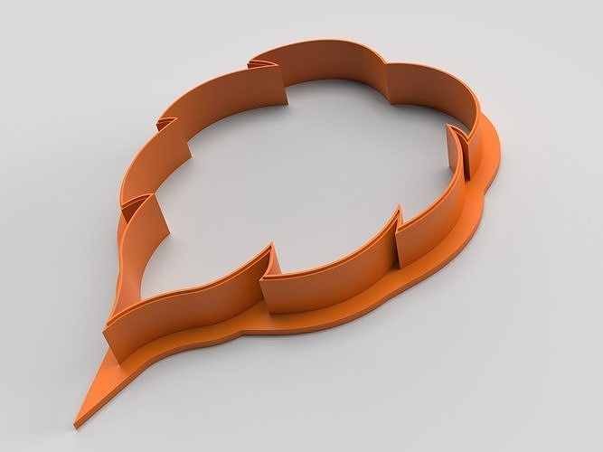 Cookie cutter - Leaf 3D print model