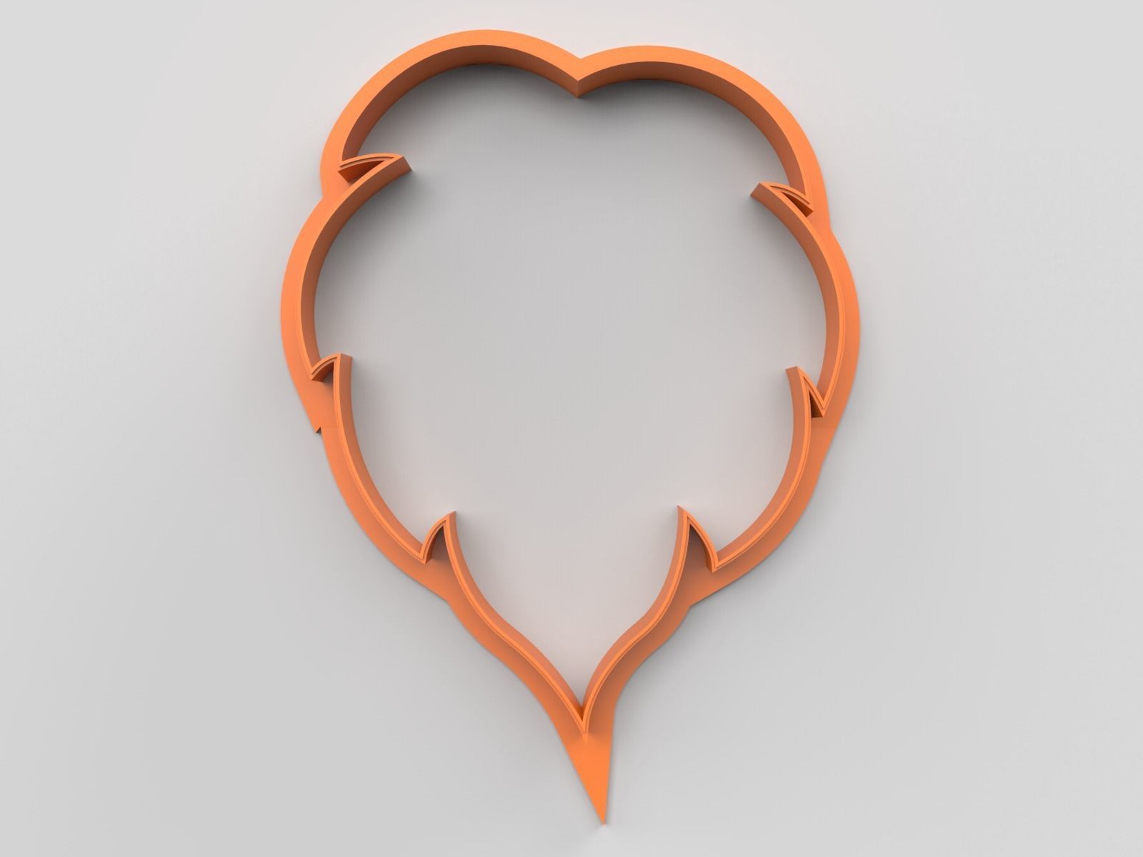 Cookie cutter - Leaf 3D print model_1